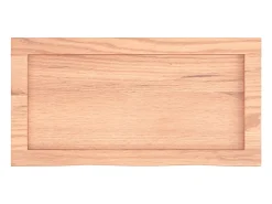 Estante de pared marrón claro en madera maciza de roble tratado