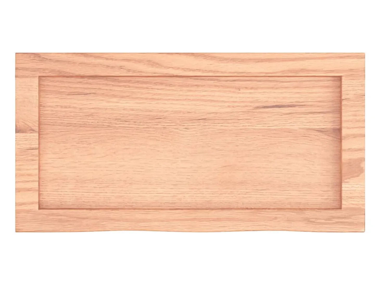Estante de pared marrón claro en madera maciza de roble tratado