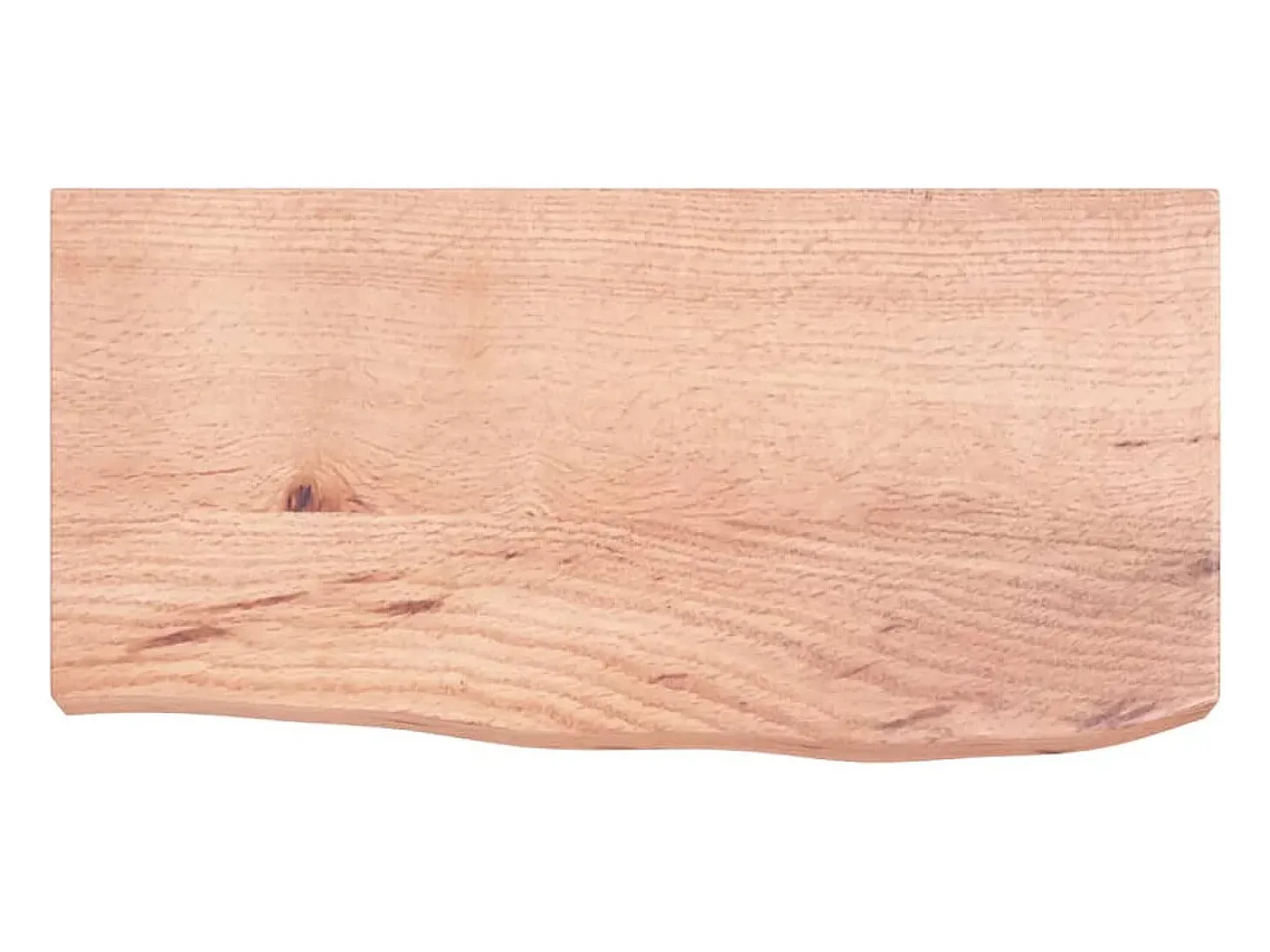 Estante de pared marrón claro en madera maciza de roble tratado