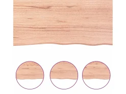 Estante de pared marrón claro 80x20x4 cm madera maciza de roble tratado