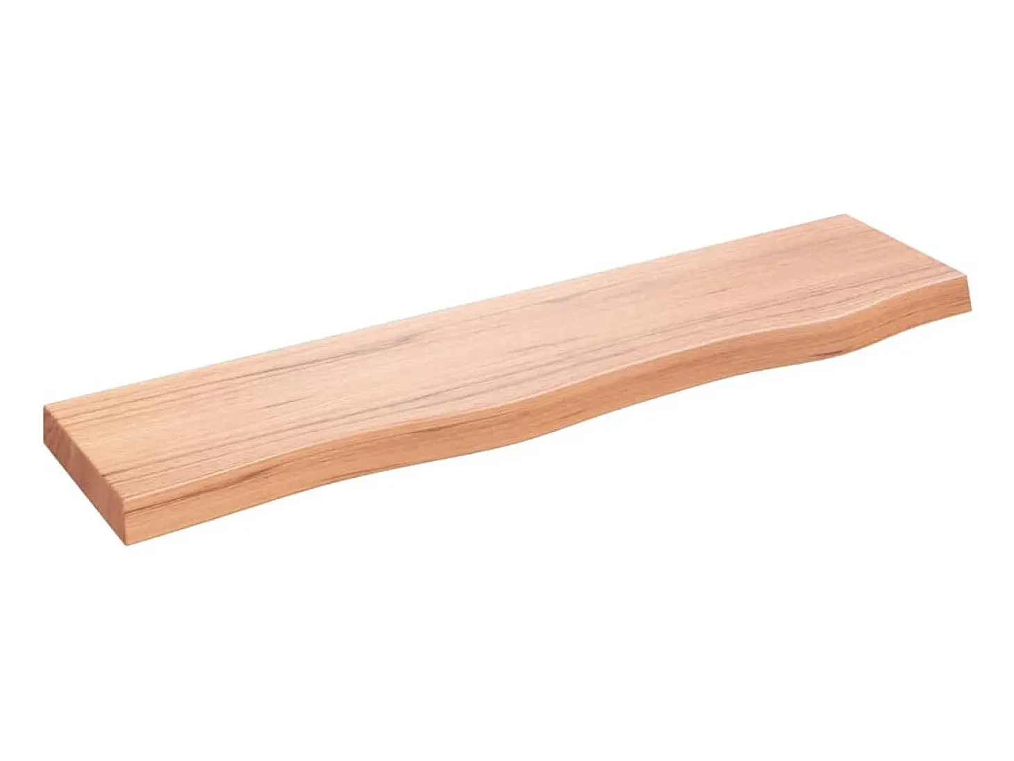 Estante de pared marrón claro 80x20x4 cm madera maciza de roble tratado