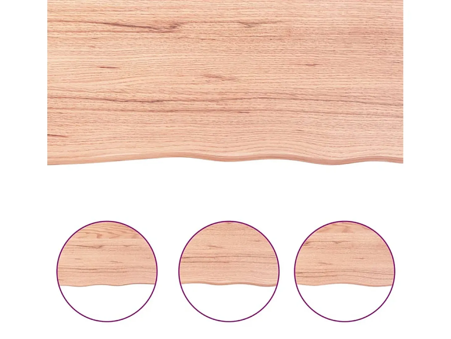 Estante de pared marrón claro 100x20x4cm madera maciza de roble tratado