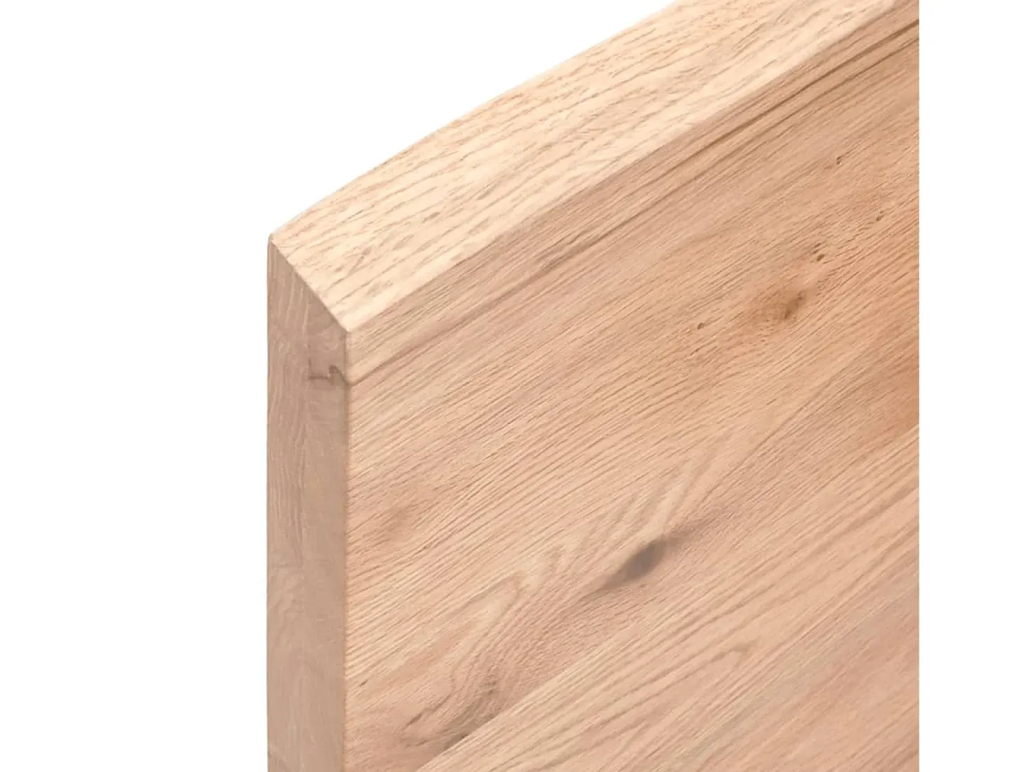 Estante de pared marrón claro 100x20x4cm madera maciza de roble tratado