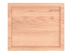 Estante de pared marrón claro en madera maciza de roble tratado