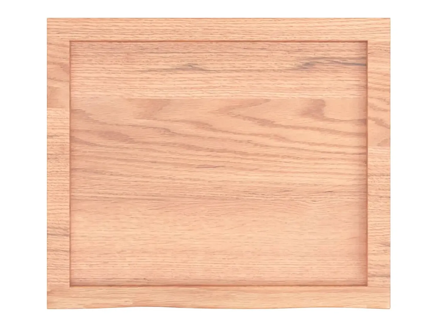Estante de pared marrón claro en madera maciza de roble tratado
