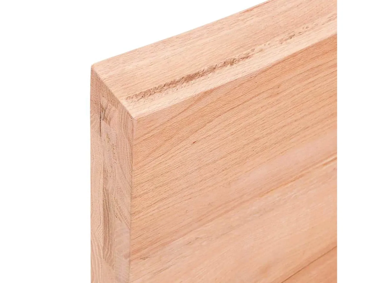 Estante de pared marrón claro en madera maciza de roble tratado