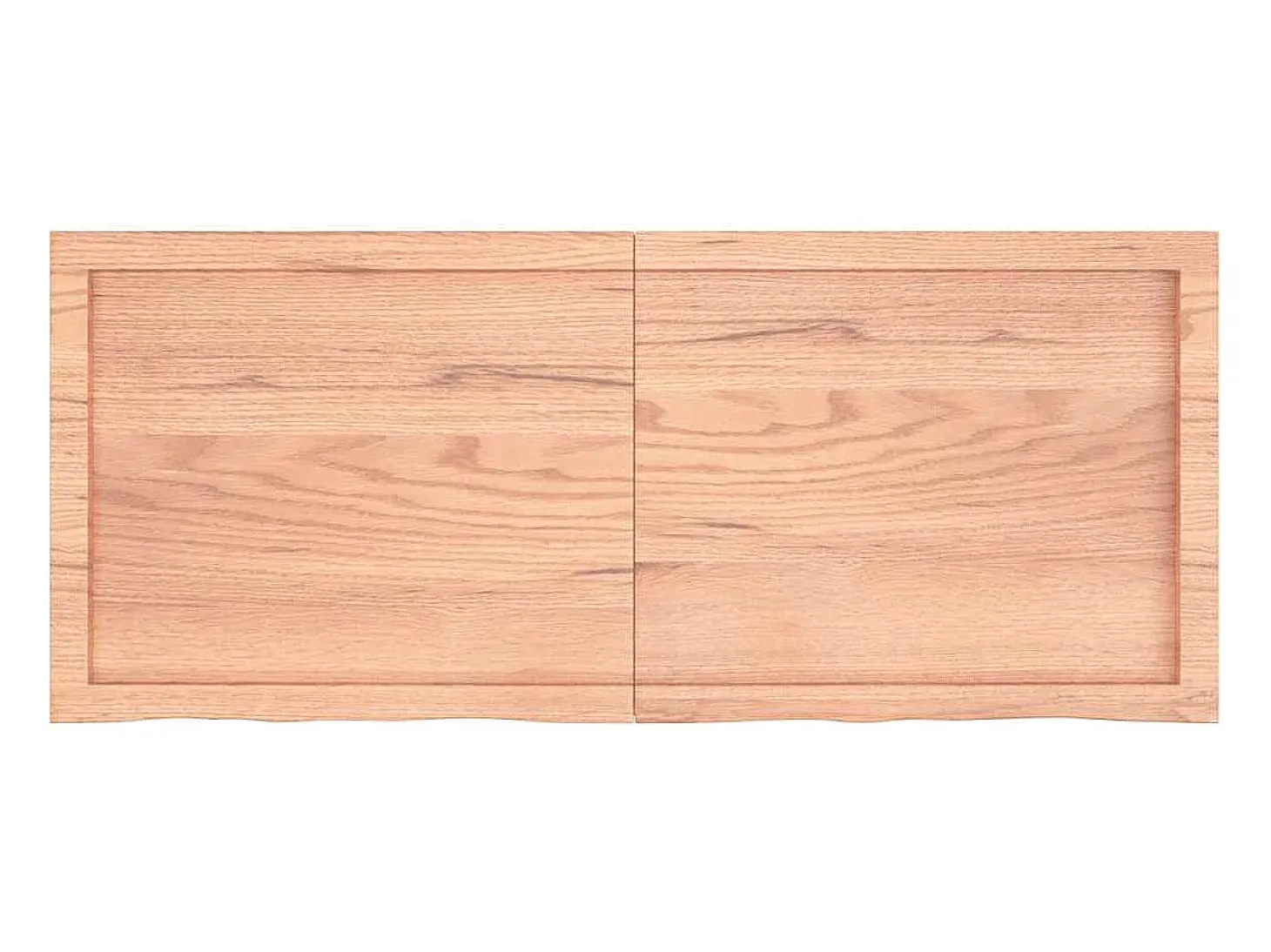 Estante de pared marrón claro en madera maciza de roble tratado
