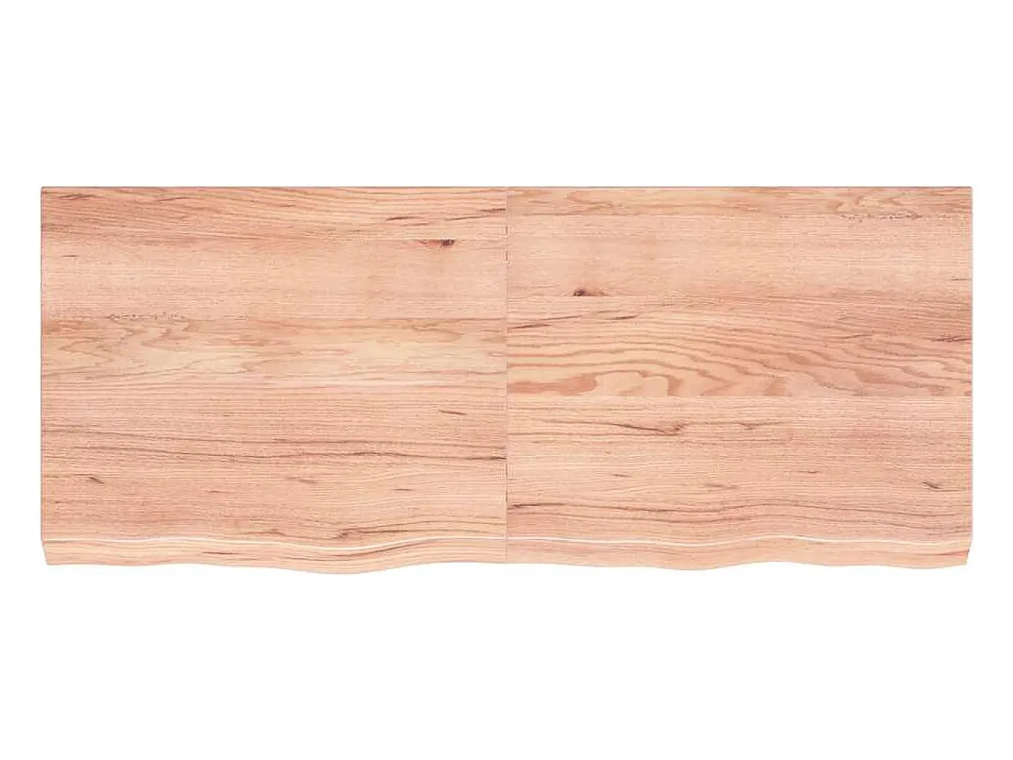 Estante de pared marrón claro en madera maciza de roble tratado