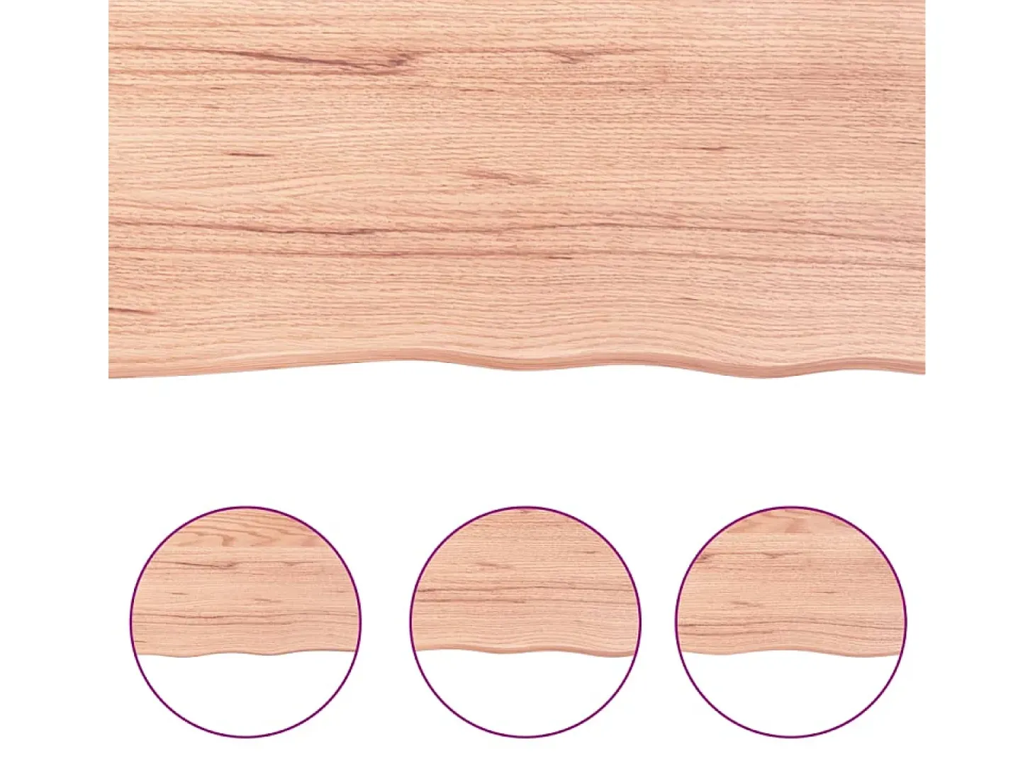 Estante de pared marrón claro 80x10x4 cm madera maciza de roble tratado
