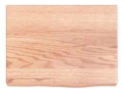 Estante de pared marrón claro en madera maciza de roble tratado