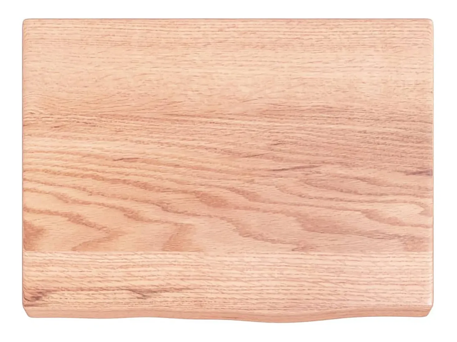 Estante de pared marrón claro en madera maciza de roble tratado