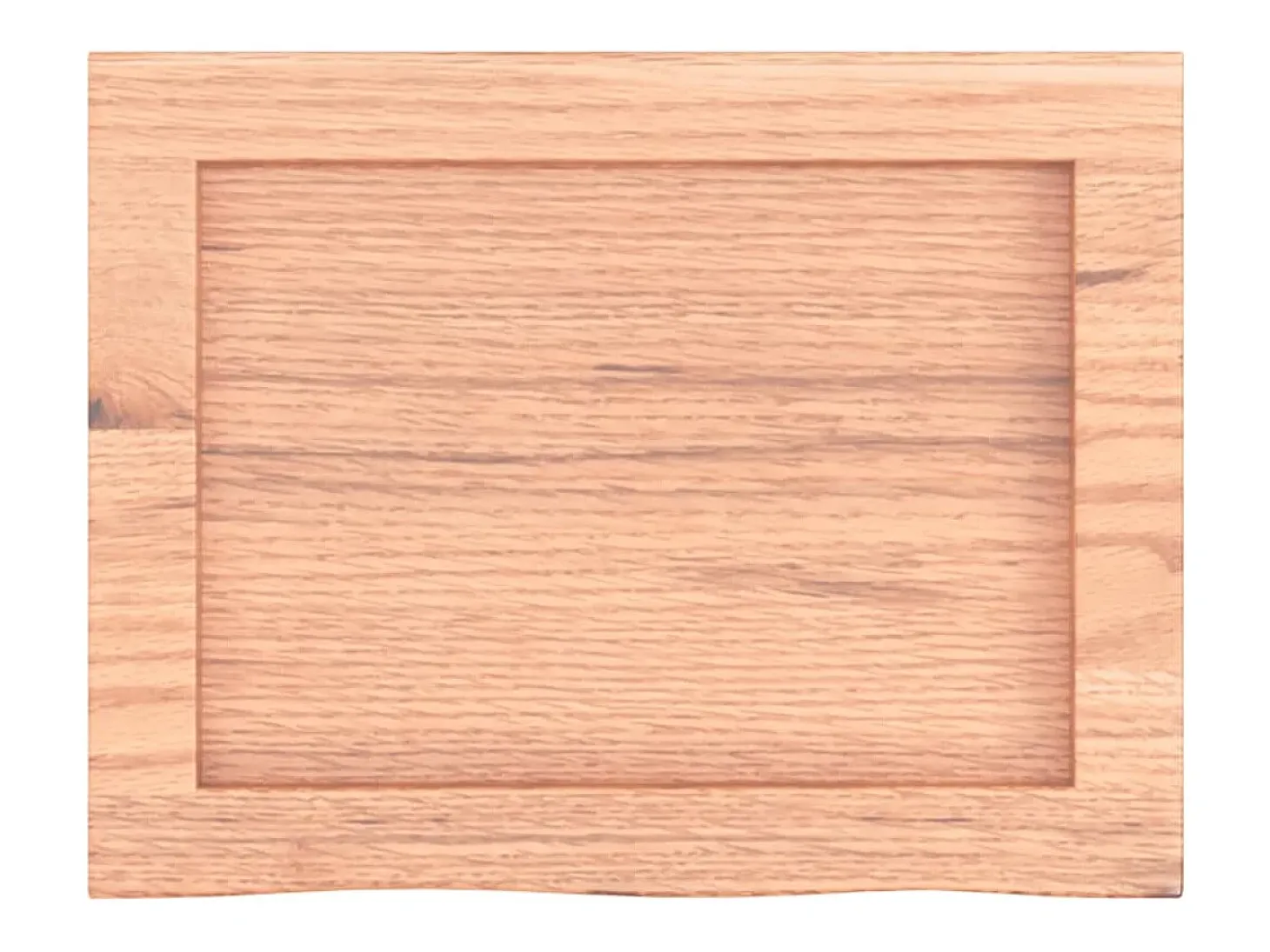 Estante de pared marrón claro en madera maciza de roble tratado