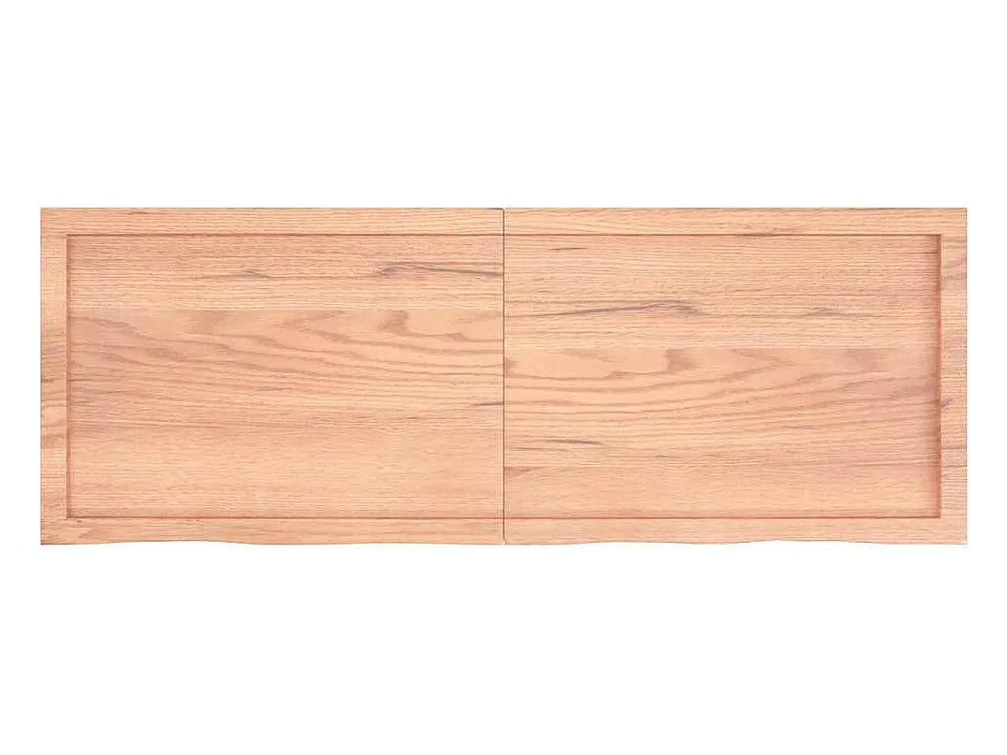 Estante de pared marrón claro en madera maciza de roble tratado