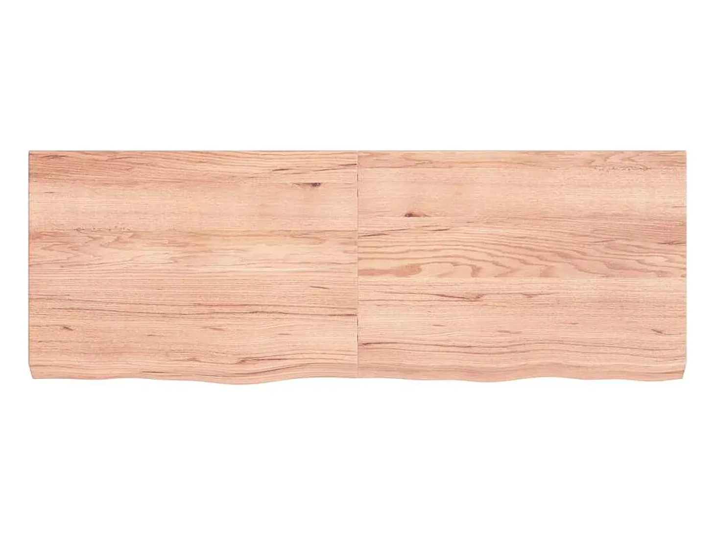 Estante de pared marrón claro en madera maciza de roble tratado