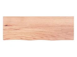 Estante de pared marrón claro en madera maciza de roble tratado