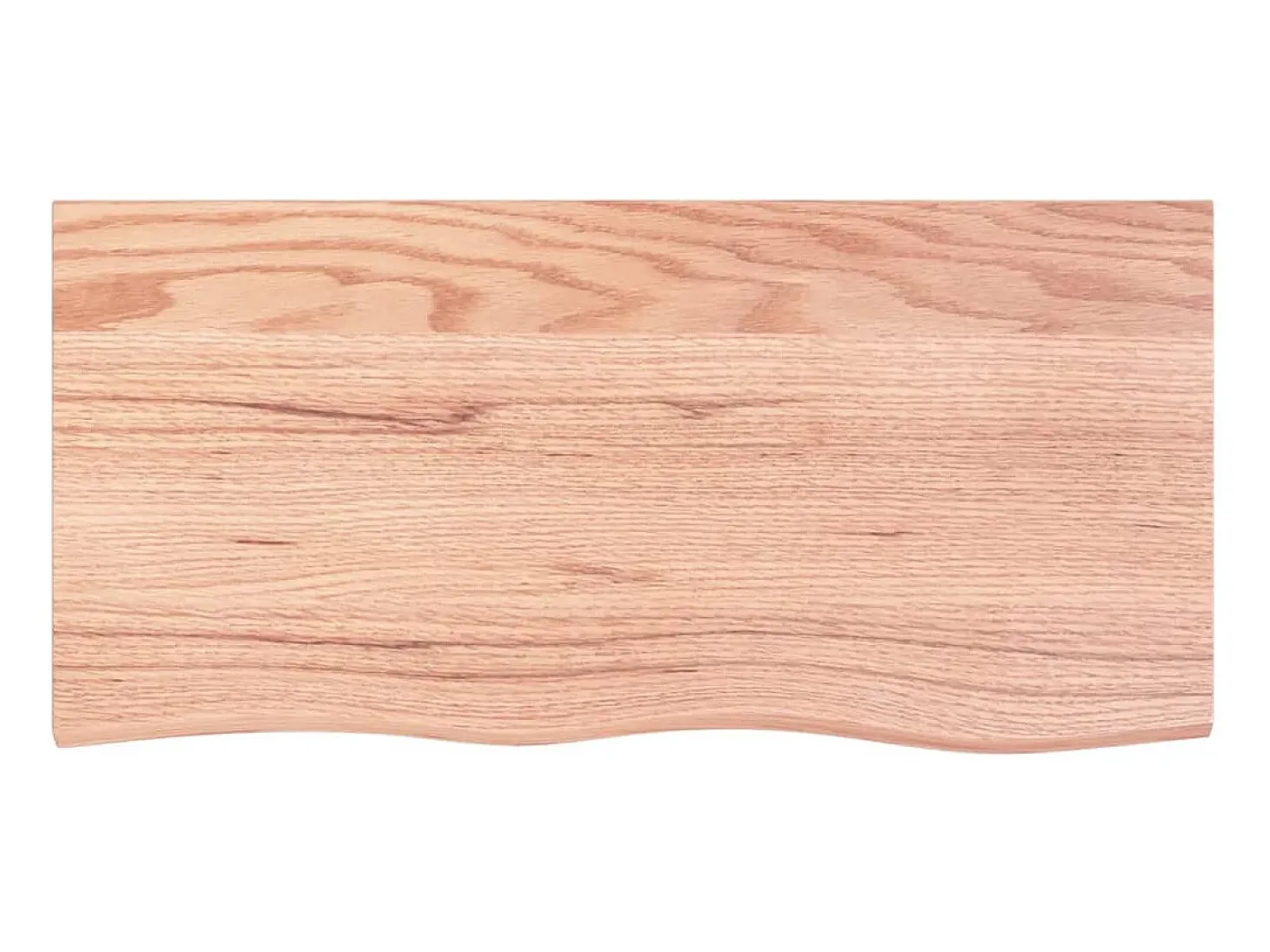Estante de pared marrón claro 100x50x2cm madera maciza de roble tratado