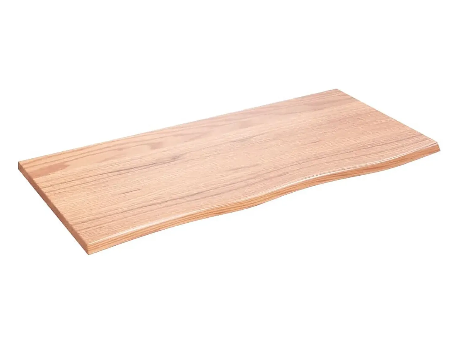 Estante de pared marrón claro 100x50x2cm madera maciza de roble tratado