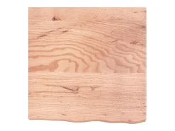 Estante de pared marrón claro en madera maciza de roble tratado