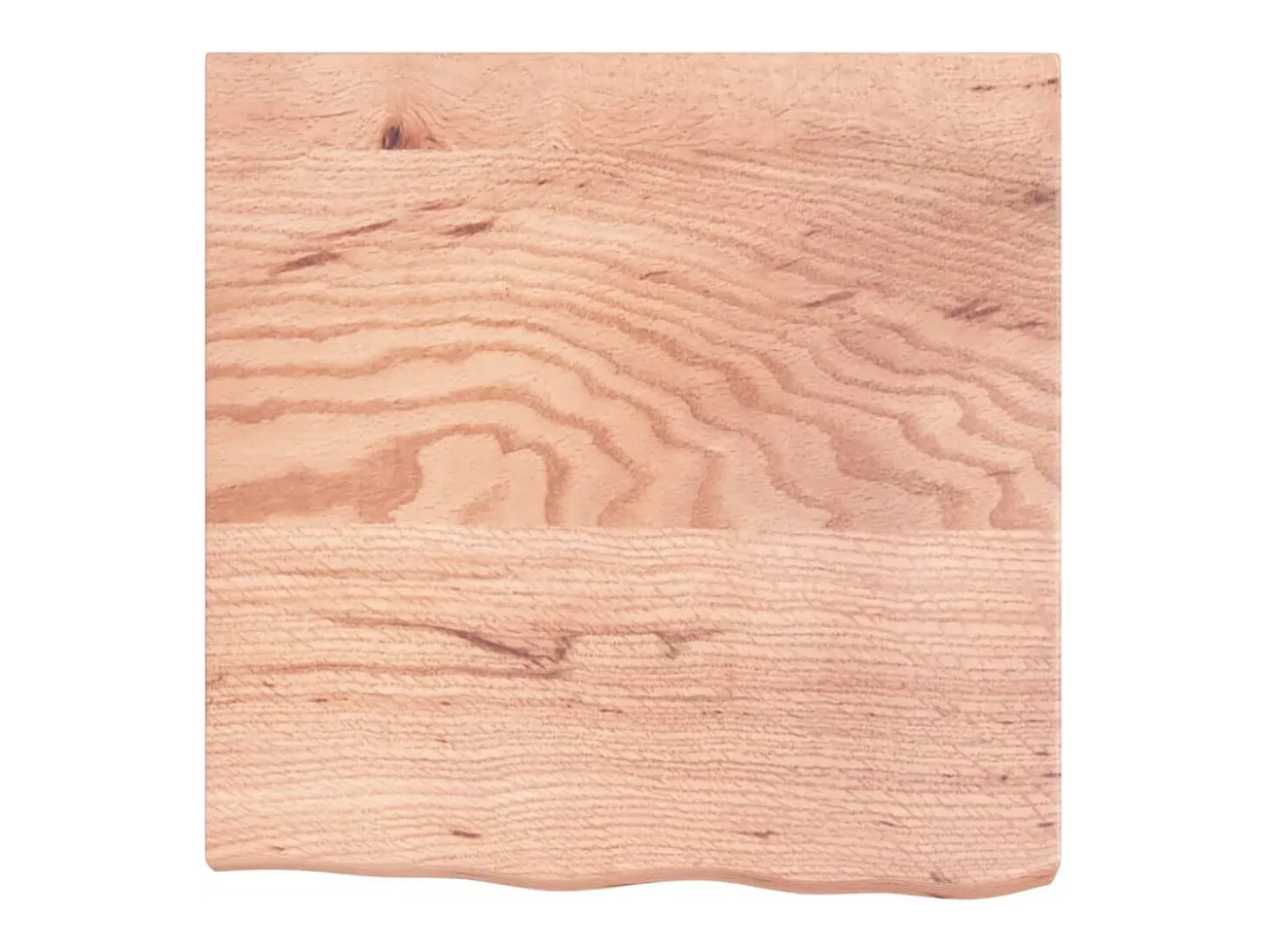 Estante de pared marrón claro en madera maciza de roble tratado