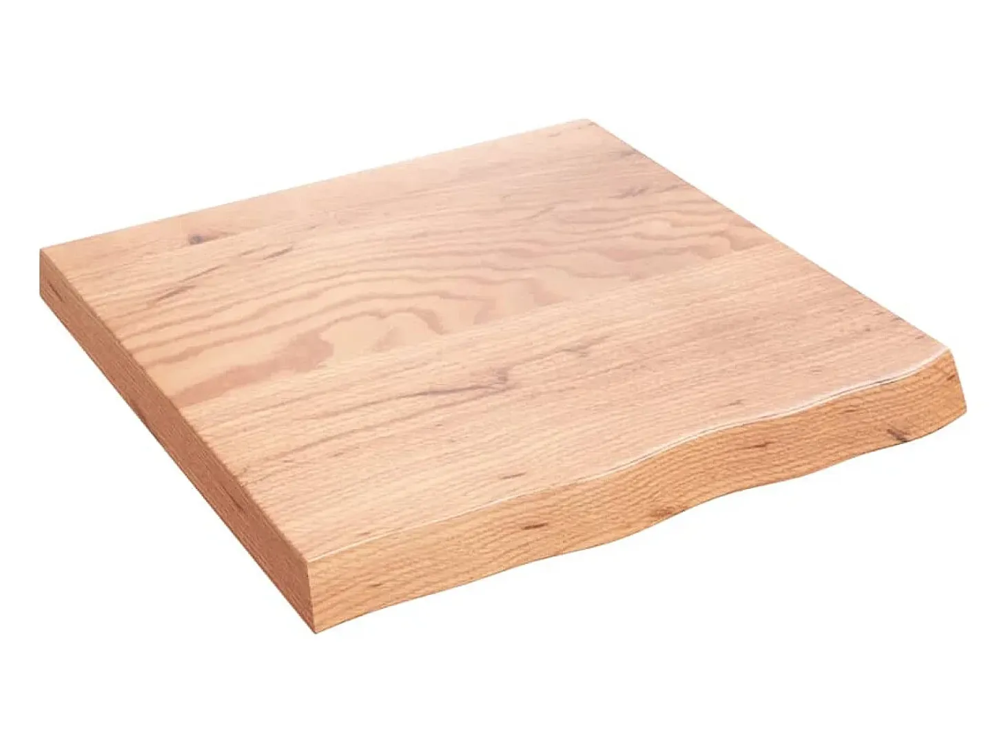 Estante de pared marrón claro en madera maciza de roble tratado