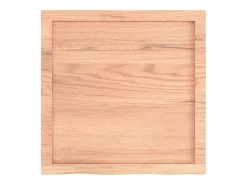 Estante de pared marrón claro en madera maciza de roble tratado