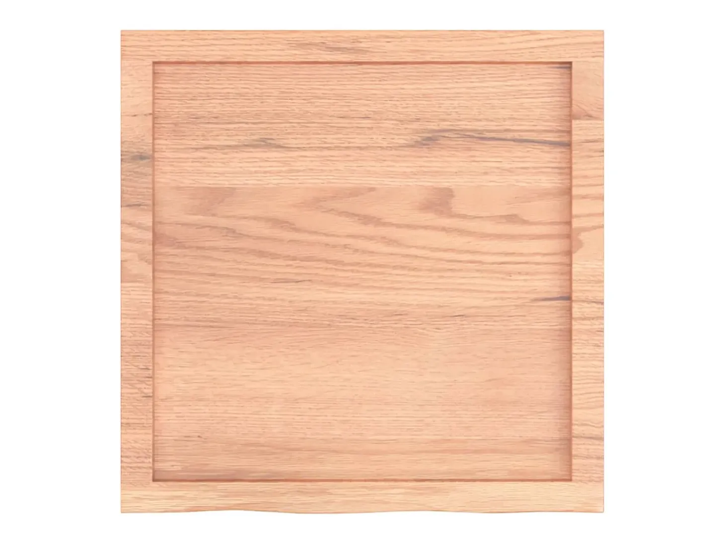 Estante de pared marrón claro en madera maciza de roble tratado