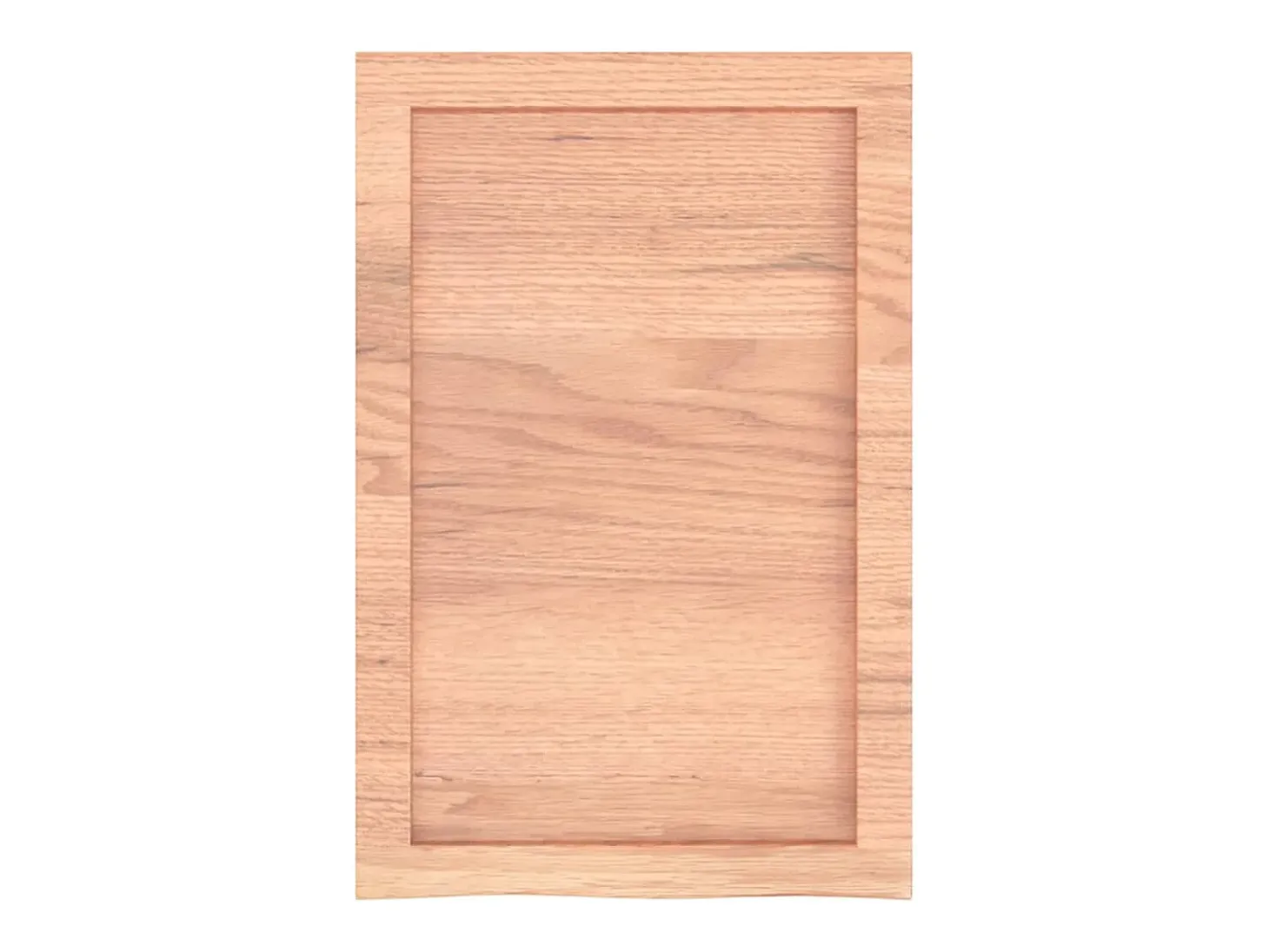 Estante de pared marrón claro en madera maciza de roble tratado