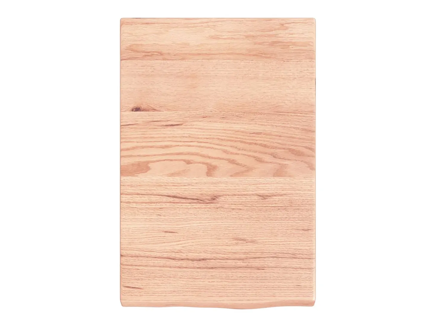 Estante de pared marrón claro en madera maciza de roble tratado