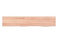 Estante de pared marrón claro 100x20x2cm madera maciza de roble tratado