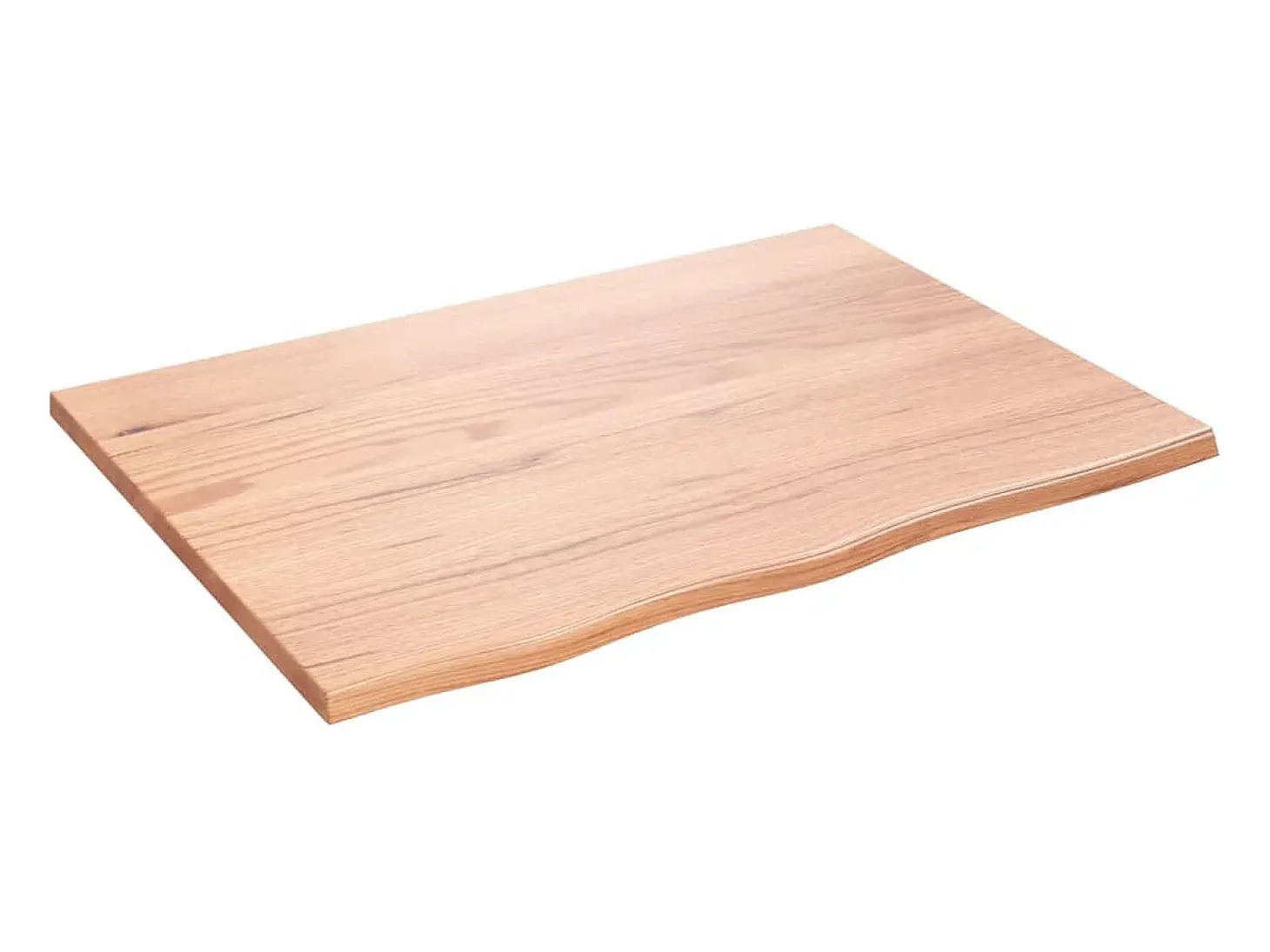 Estante de pared marrón claro 80x60x2 cm madera maciza de roble tratado