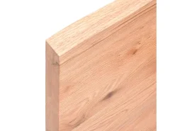 Estante de pared marrón claro en madera maciza de roble tratado