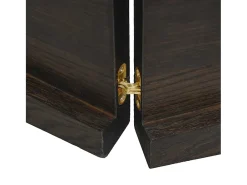 Estante de pared marrón oscuro fabricado en madera maciza de roble tratada