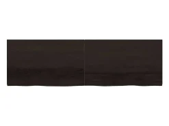 Estante de pared marrón oscuro fabricado en madera maciza de roble tratada