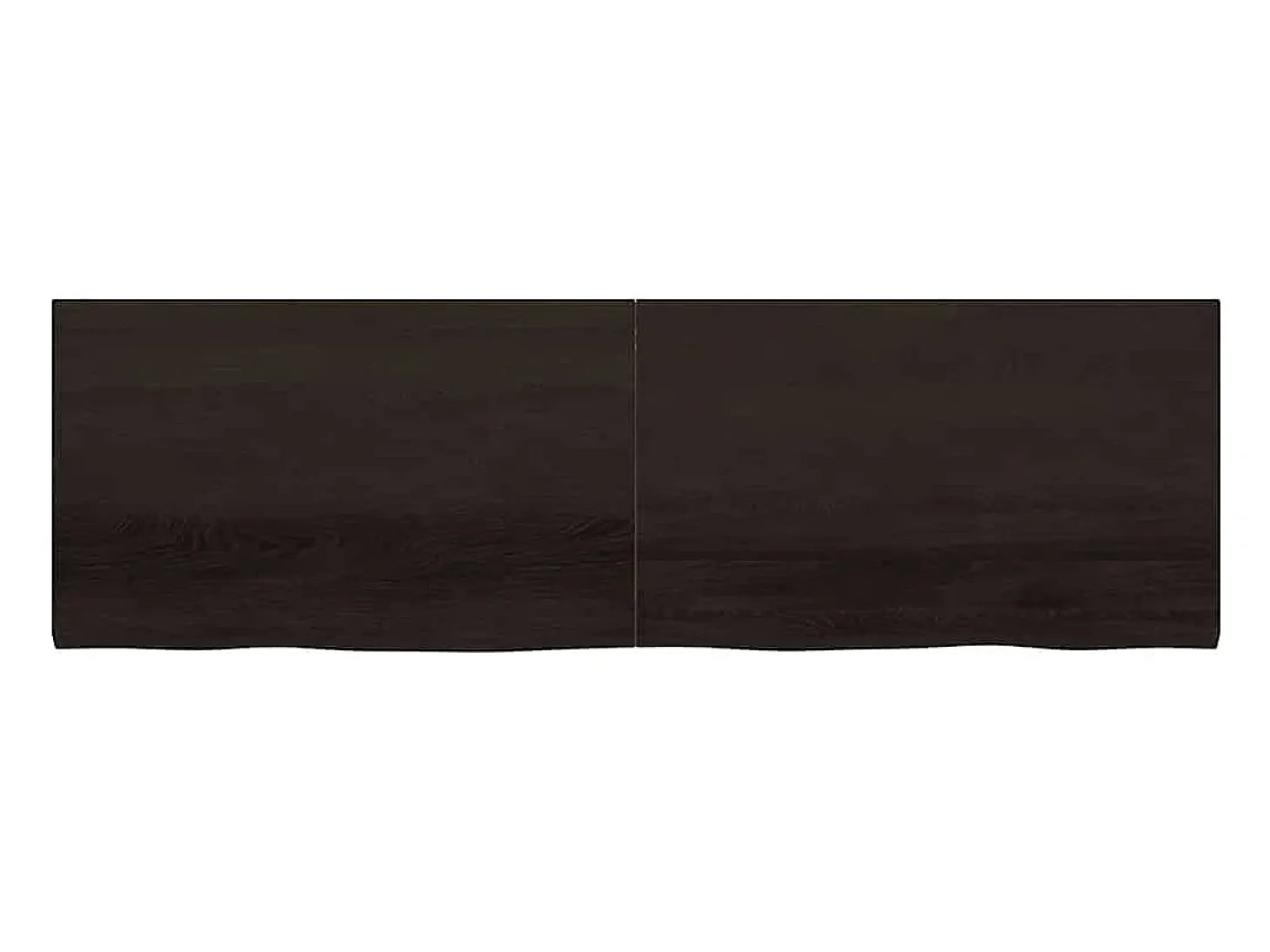 Estante de pared marrón oscuro fabricado en madera maciza de roble tratada