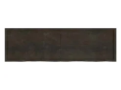 Estante de pared marrón oscuro fabricado en madera maciza de roble tratada