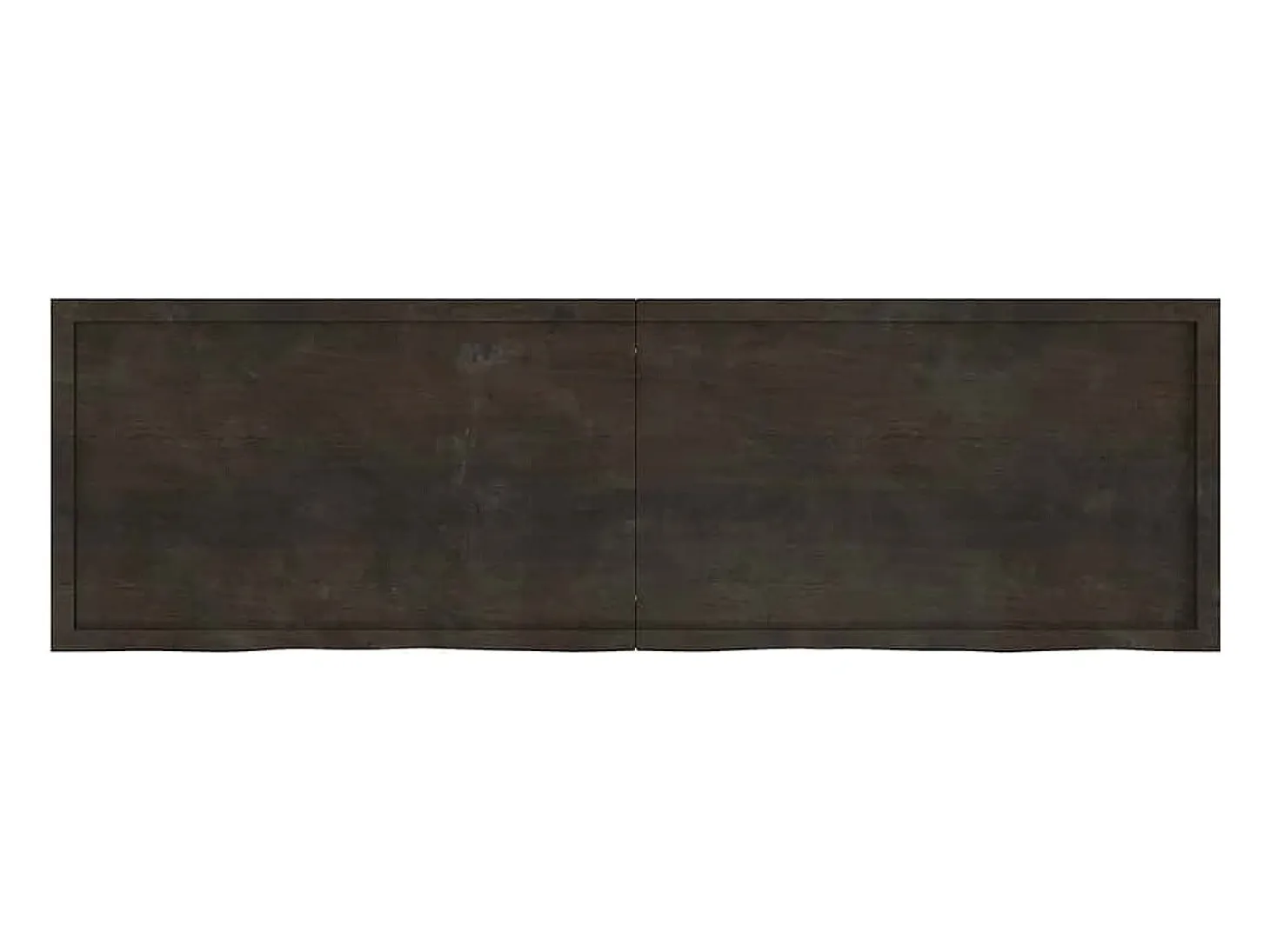 Estante de pared marrón oscuro fabricado en madera maciza de roble tratada