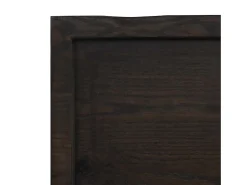 Estante de pared marrón oscuro fabricado en madera maciza de roble tratada