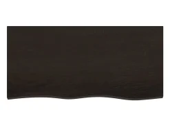 Estante de pared marrón oscuro fabricado en madera maciza de roble tratada