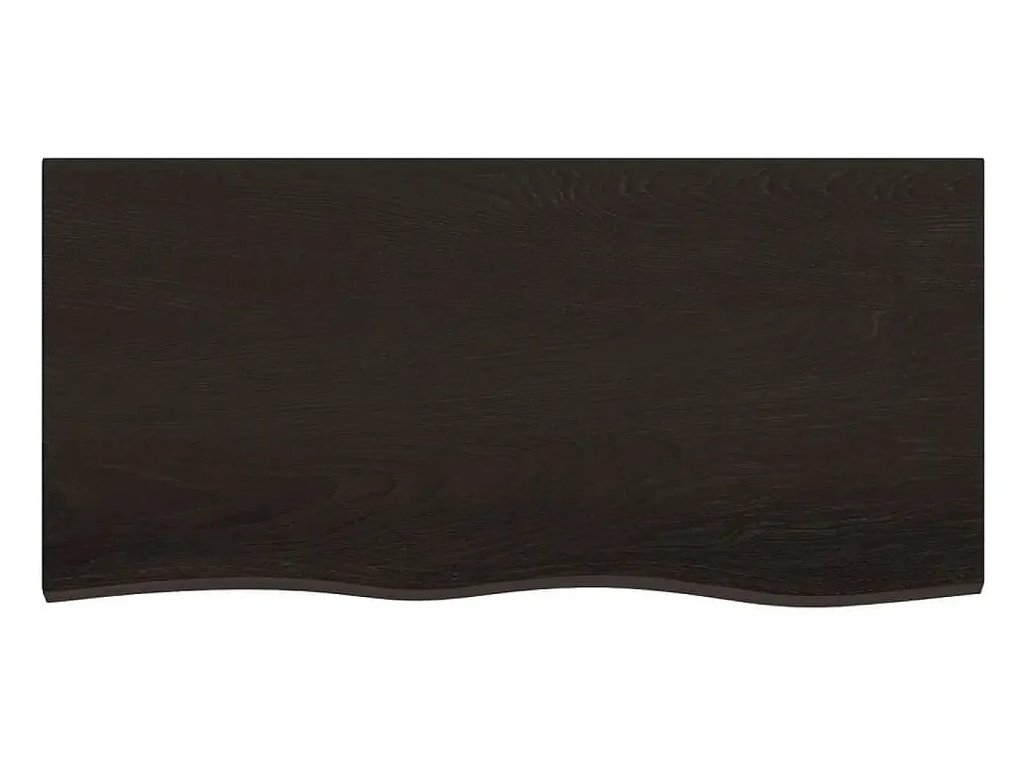 Estante de pared marrón oscuro fabricado en madera maciza de roble tratada