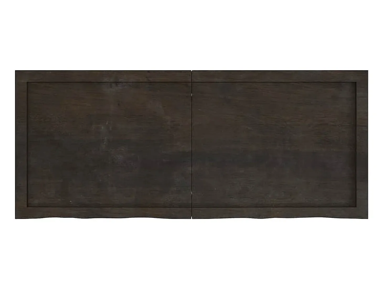 Estante de pared marrón oscuro fabricado en madera maciza de roble tratada