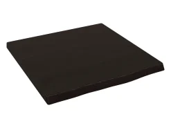 Estante de pared marrón oscuro 40x40x2 cm madera maciza de roble tratado