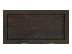 Estante de pared marrón oscuro fabricado en madera maciza de roble tratada