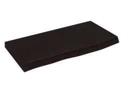 Estante de pared marrón oscuro fabricado en madera maciza de roble tratada
