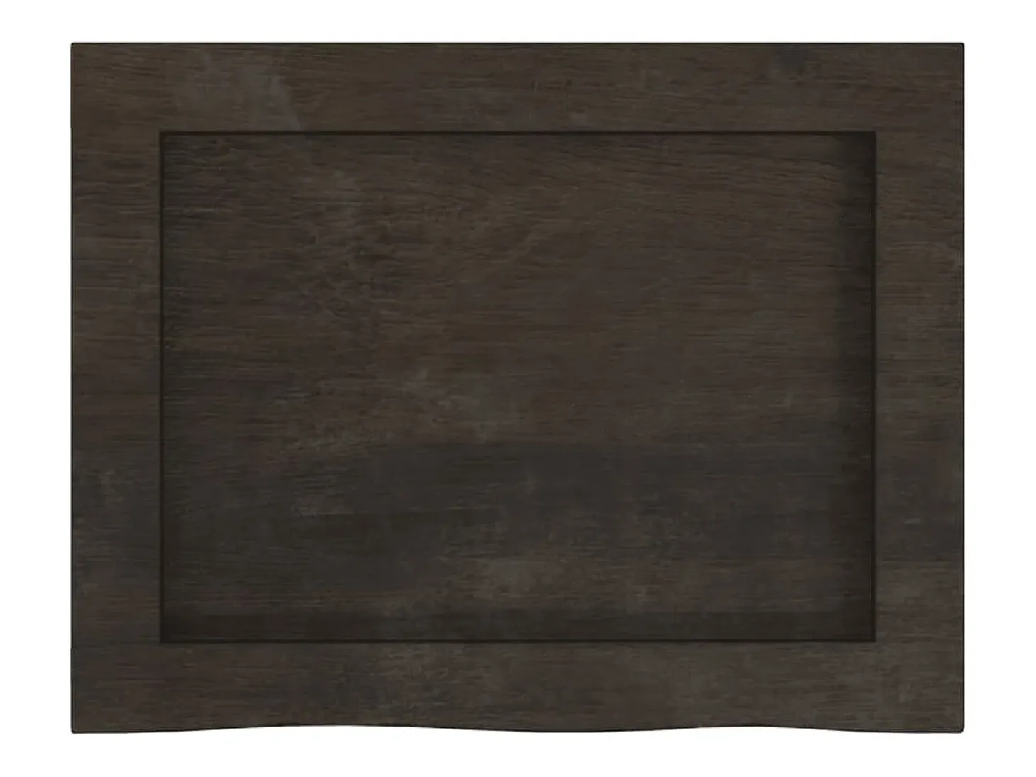 Estante de pared marrón oscuro fabricado en madera maciza de roble tratada