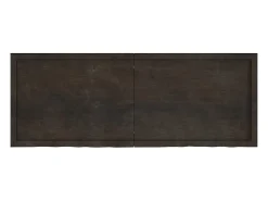 Estante de pared marrón oscuro fabricado en madera maciza de roble tratada