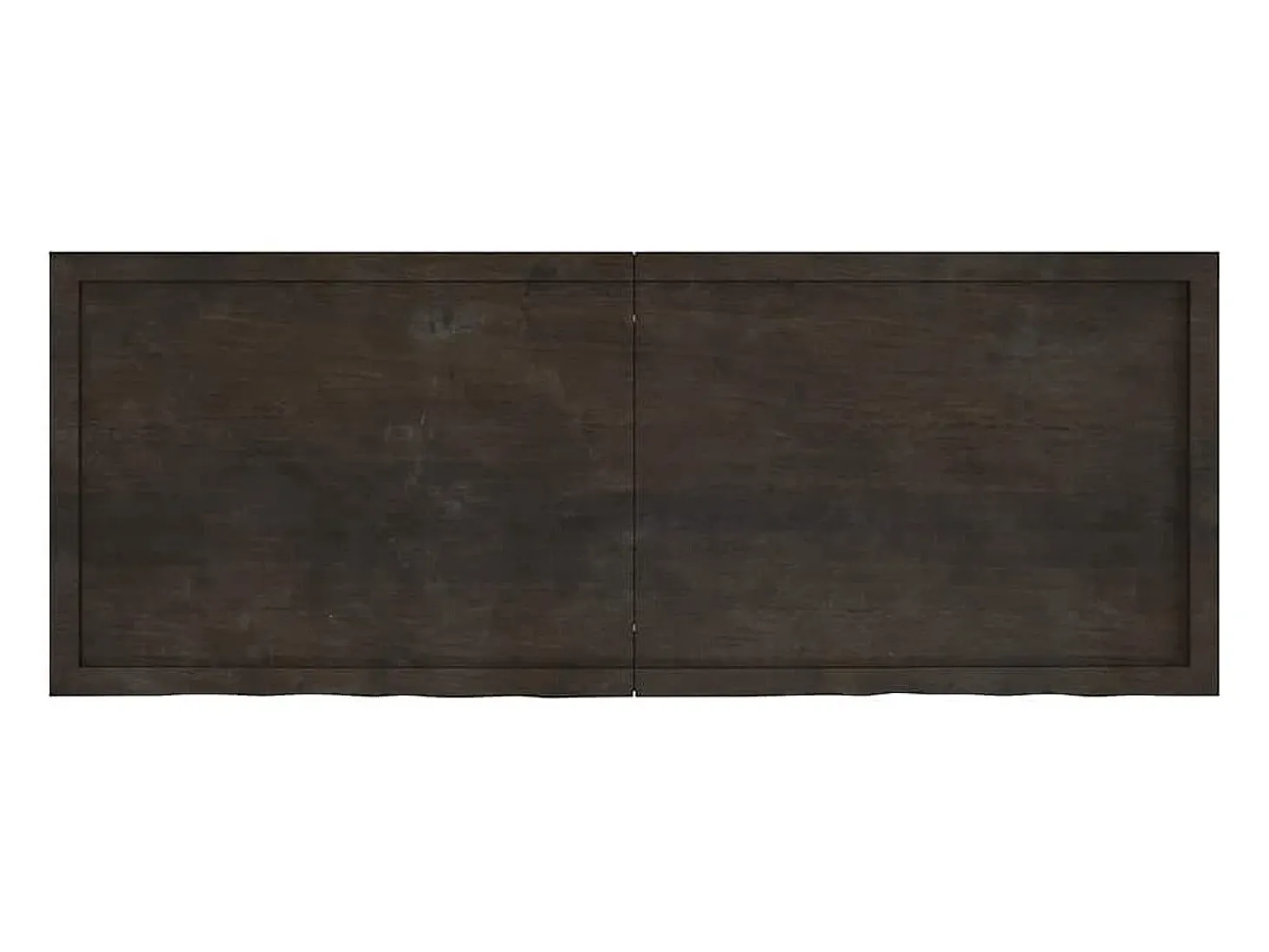 Estante de pared marrón oscuro fabricado en madera maciza de roble tratada