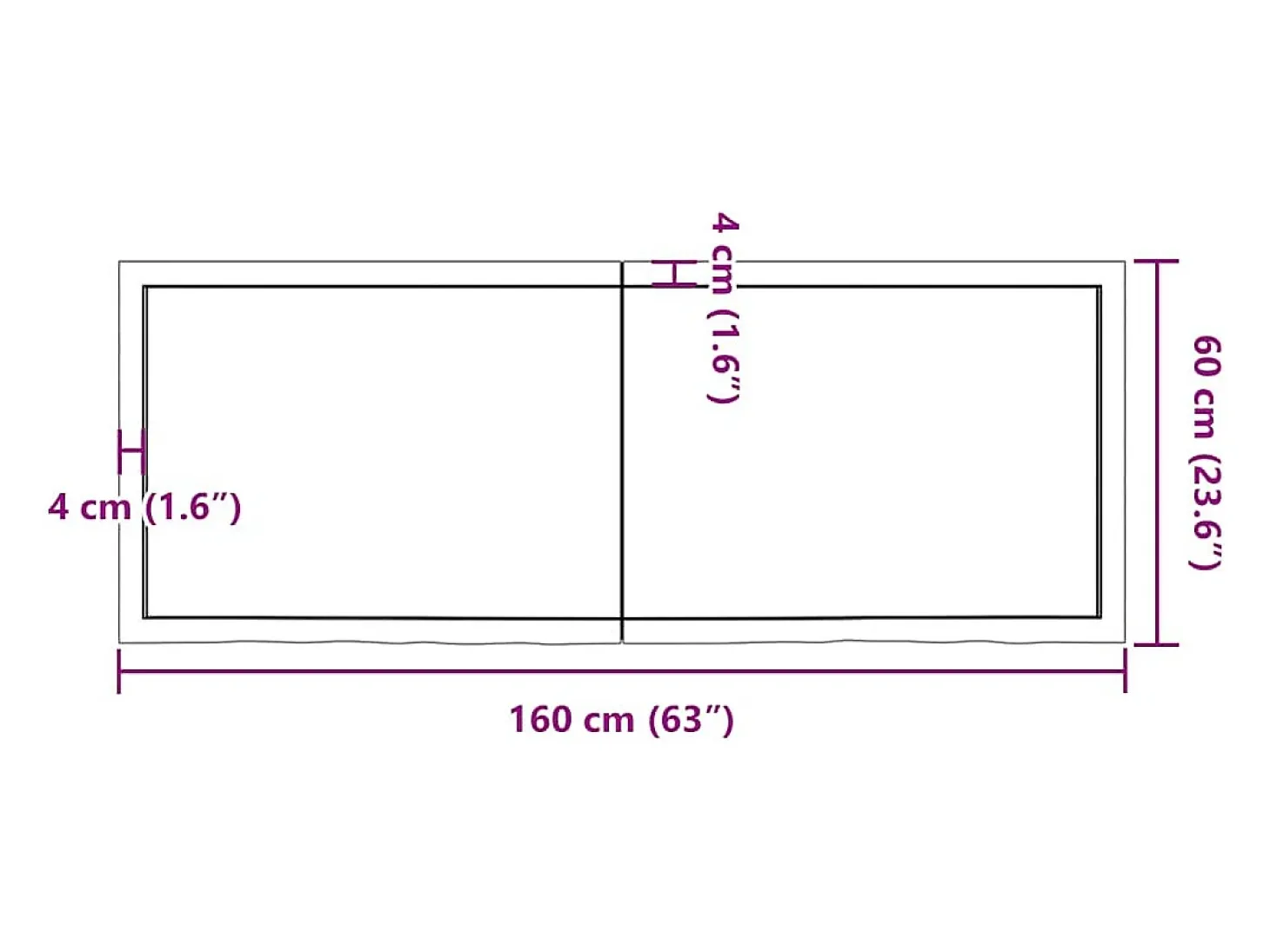 Estante de pared marrón oscuro fabricado en madera maciza de roble tratada