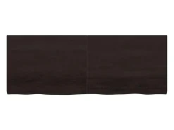 Estante de pared marrón oscuro fabricado en madera maciza de roble tratada