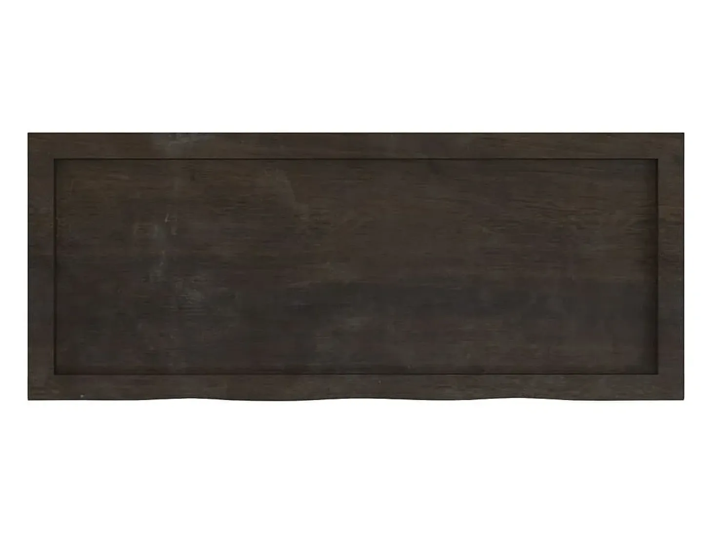 Estante de pared marrón oscuro fabricado en madera maciza de roble tratada