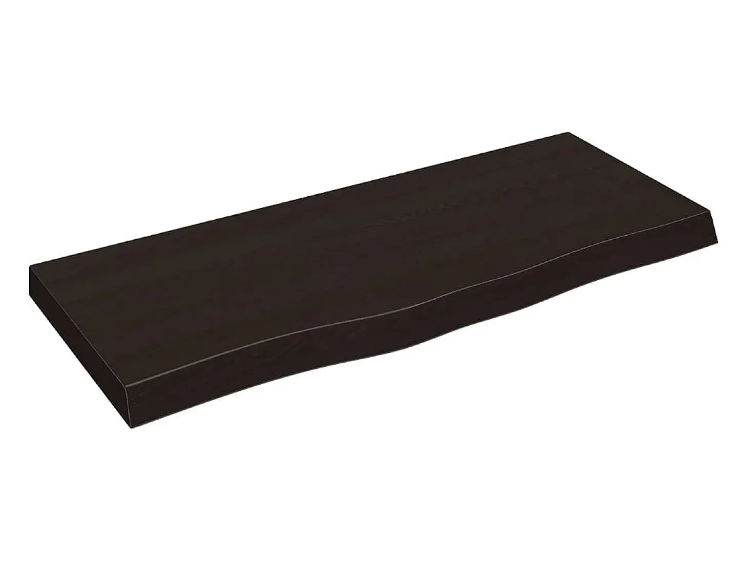 Estante de pared marrón oscuro fabricado en madera maciza de roble tratada